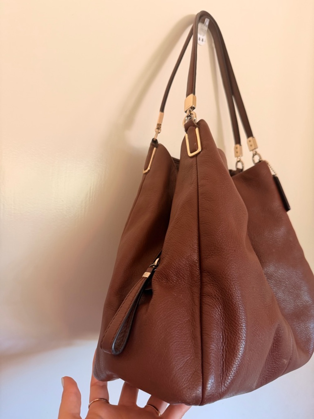 COACH Leather Shoulder Tote - Picture 8 of 14